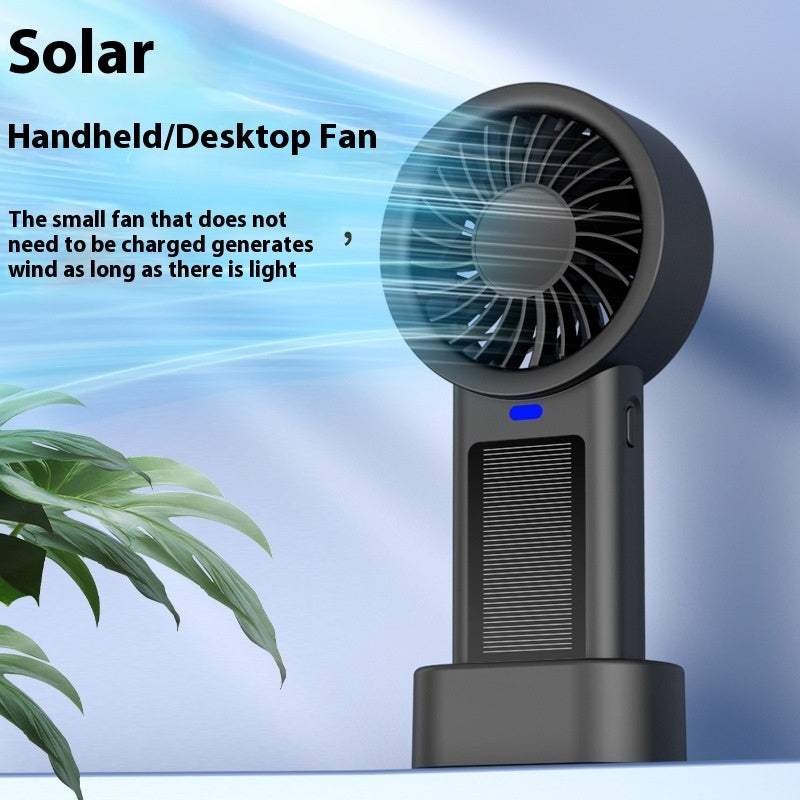USB Mini Solar Charging Handheld Fan