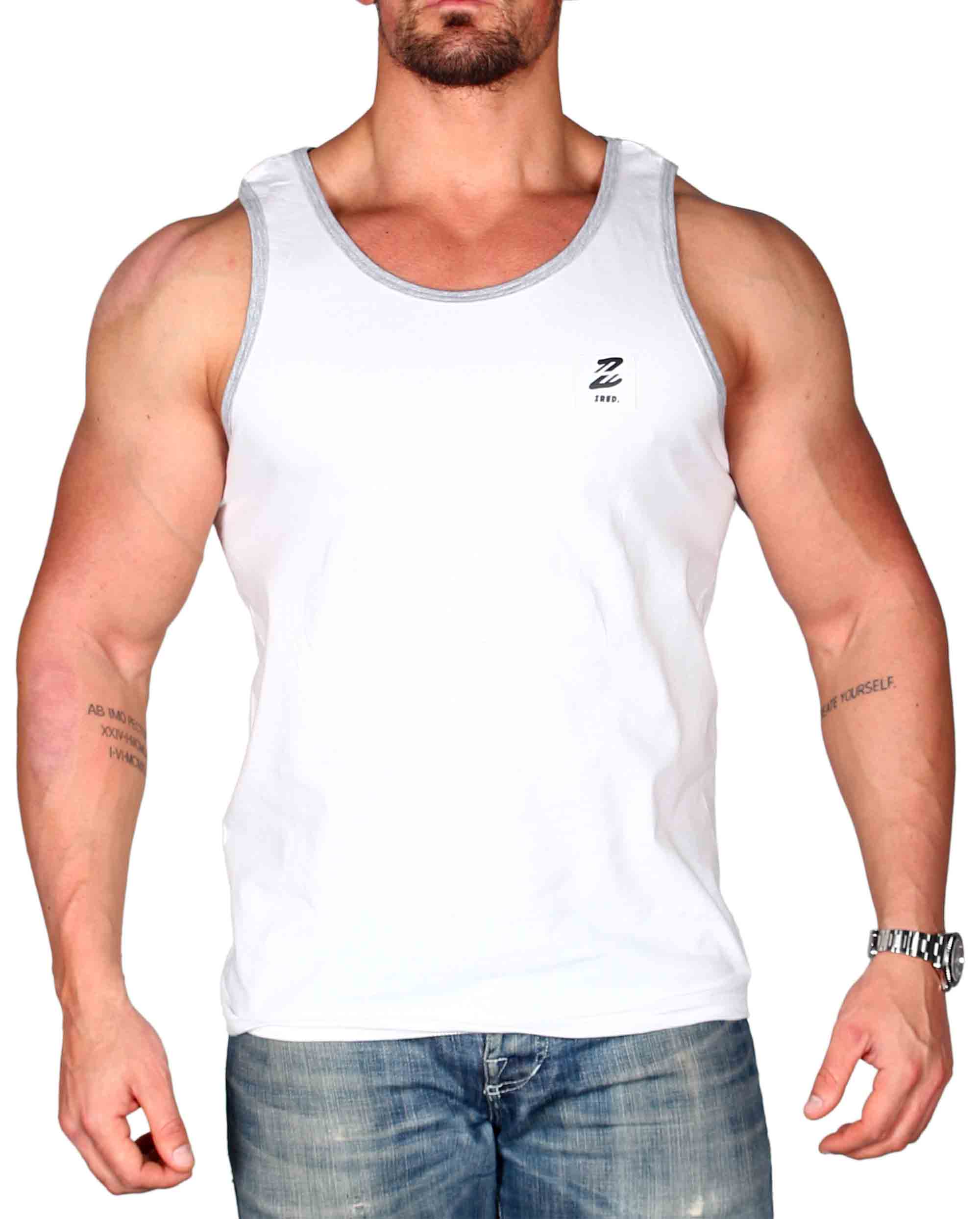 Tanktop zet casual  - white/grey - Herren
